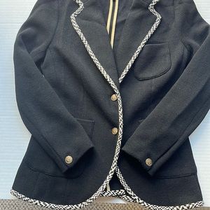 Rag and Bone black blazer with braid piping
